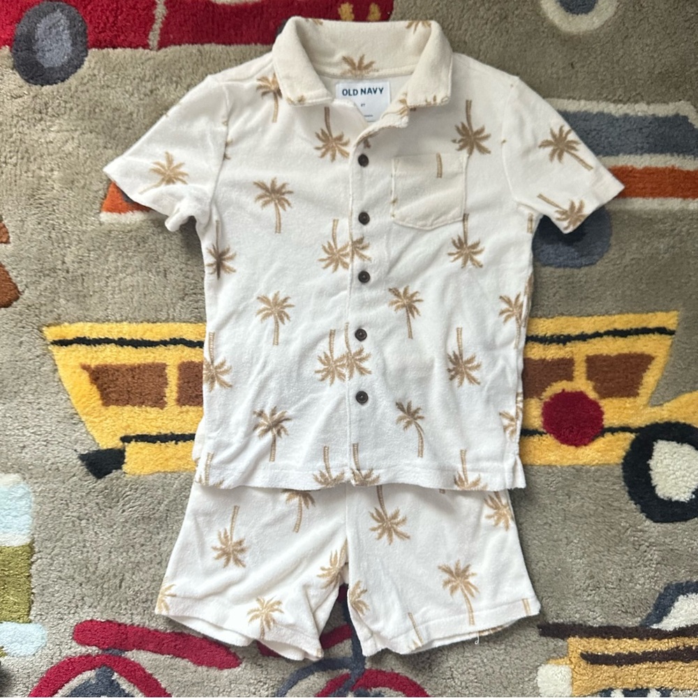 Boys terry cloth matching set